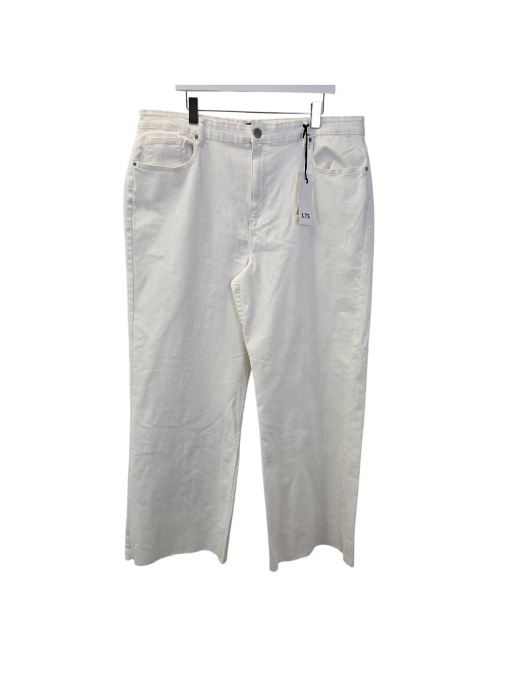 NWT LTS Long Tall Sally Wide Leg High Rise Raw Hem Jeans Size 18